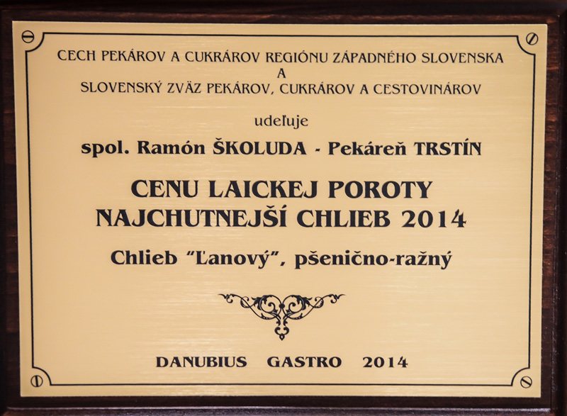 Plaketa — Cena laickej poroty 2014